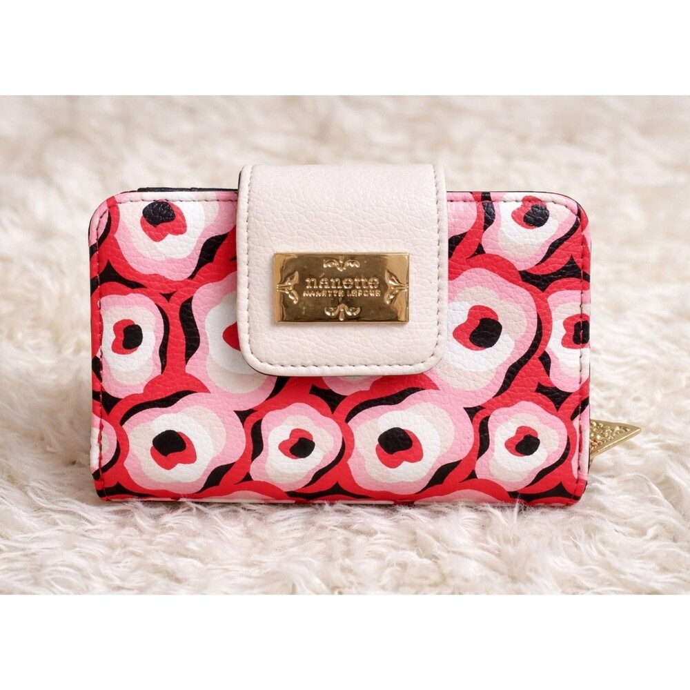 Nanette Lepore French Purse Compact Wallet Rose Floral NWT